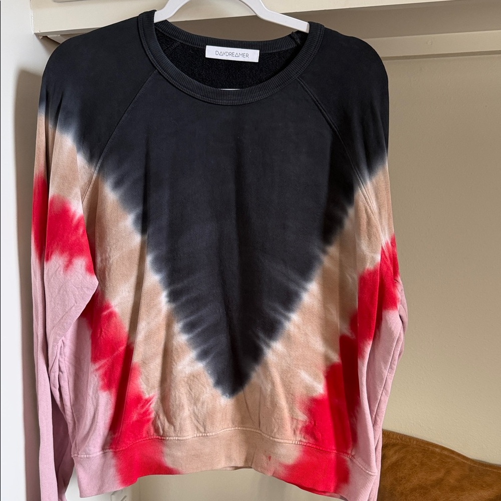 Daydreamer Tie-Dye Sweatshirt - Black, Red, Tan